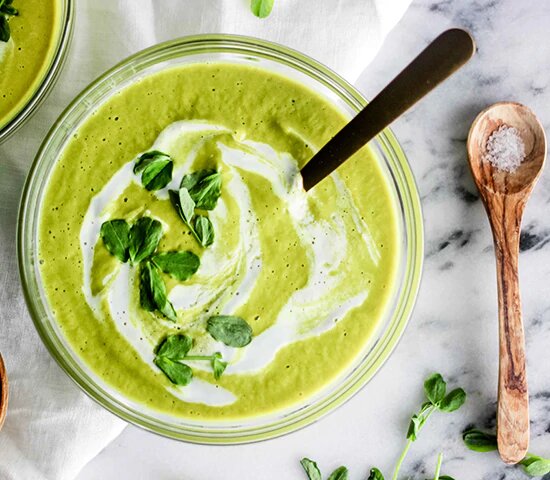 Turmeric Asparagus Spring Pea Soup Recipe