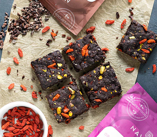 Goji Pistachio Brownies Recipe