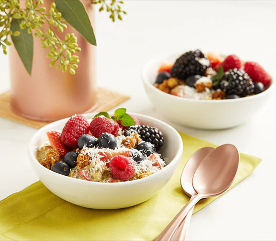 Matcha Overnight Oats with Berries Recipe