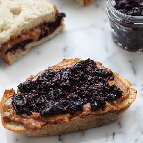 Almond Butter & Superfruit Chia Jam Sandwich Recipe