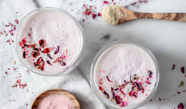 Herbal Pomegranate Maca Latte Recipe
