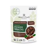 Navitas Organics Chocolate Brownie Power Snacks 8oz. front of bag.
