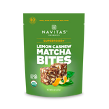Navitas Organics Lemon Cashew Matcha Superfood+ Bites package on a white background