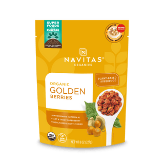 Navitas Organics Dried Goldenberries front of bag
