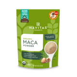 Navitas Organics Maca Powder 8oz. front of bag.