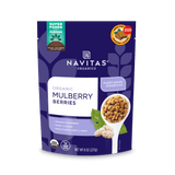 Navitas Organics Mulberries 8 oz. front of package.