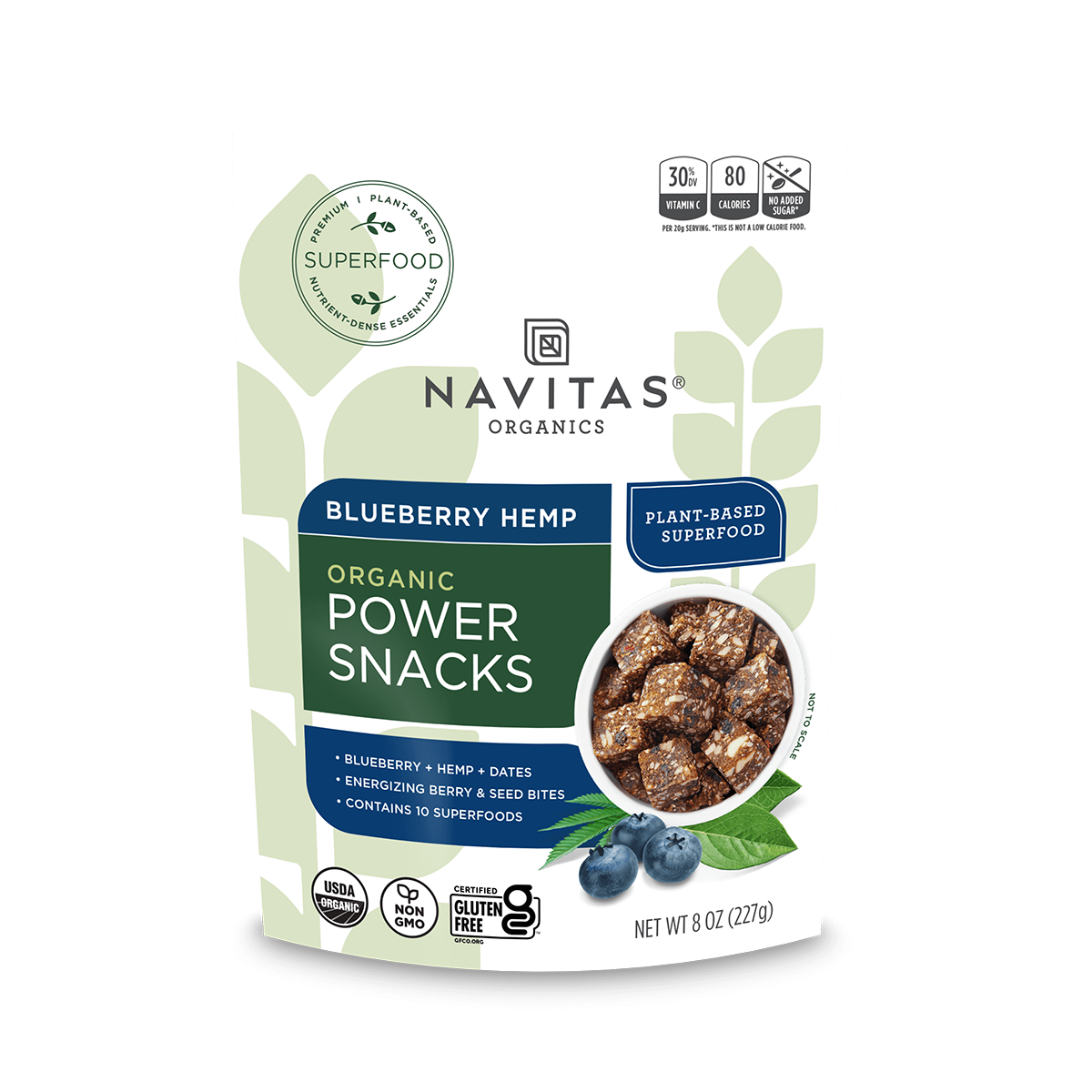 Navitas Organics Blueberry Hemp Power Snacks 8oz