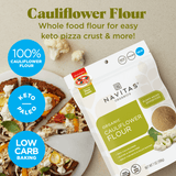 Navitas Cauliflower Flour. Whole food flour for easy keto pizza crust & more!