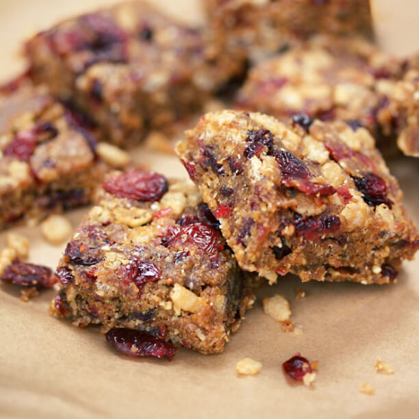 Pumpkin cranberry superfood snack bars 