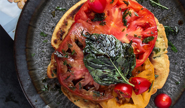 Chickpea Flour Bruschetta Pancakes Recipe