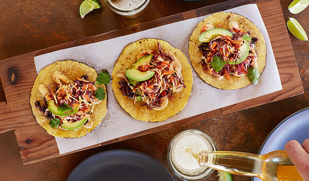 Black Bean Tacos with Goldenberry Slaw Recipe