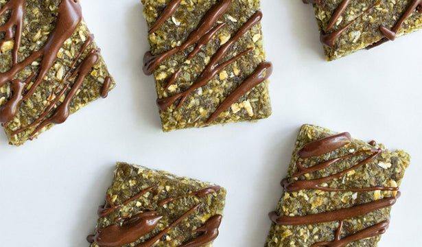 Chewy Hemp Bars with Chocolate Drizzle Recipe