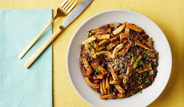 Pasta with Lentil Bolognese Recipe
