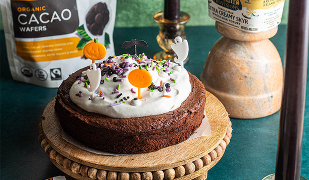 Flourless Chocolate Cake with Vanilla Whipped Cream Recipe