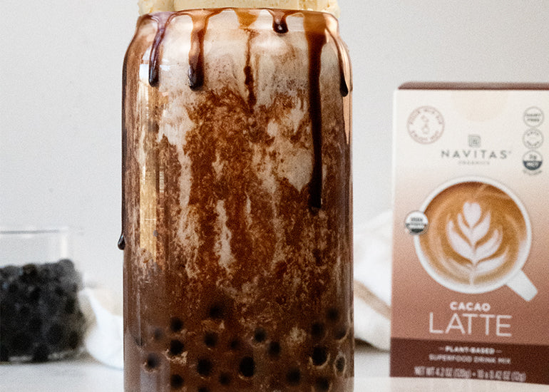 Hot Chocolate Boba Milk Tea Recipe Navitas Organics