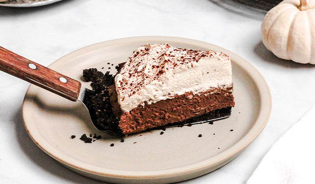 No-Bake Chocolate Pie with Pumpkin Spice Whipped Cream