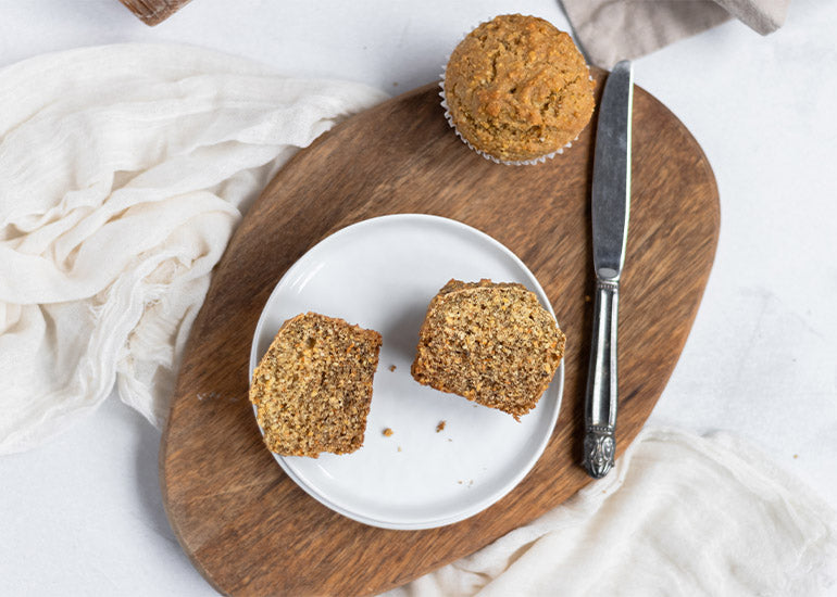 Cornbread muffins made with Navitas Organics Superfood+ Sea Veggie Blend