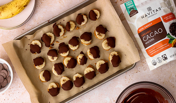 Chocolate-covered Frozen Banana Bites