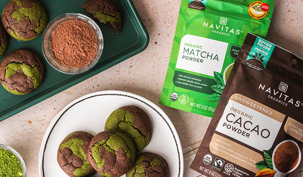 Chocolate Matcha Marble Cookies