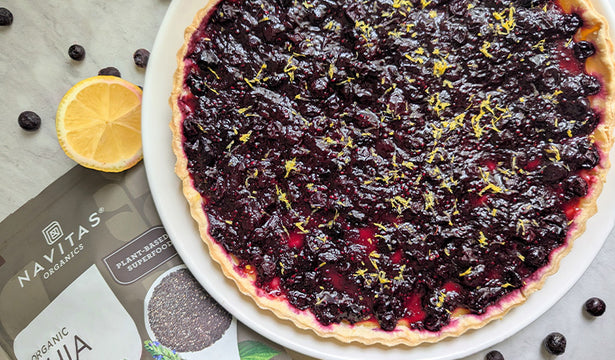 Lemon Chia Blueberry Tart Recipe