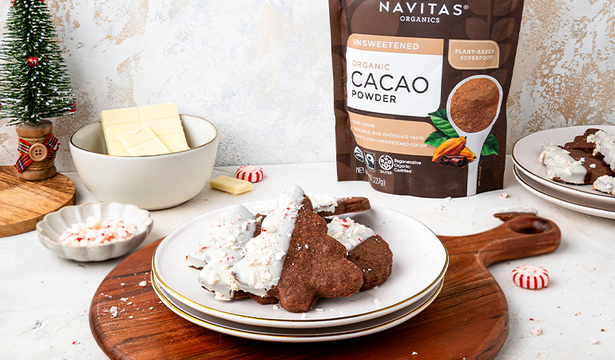 Chocolate Peppermint Shortbread Cookies