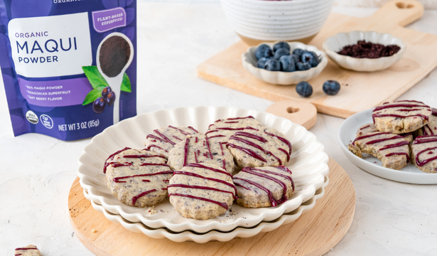 Maqui Berry Shortbread Cookies