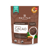 Navitas Organics 8oz Cacao Nibs front of bag