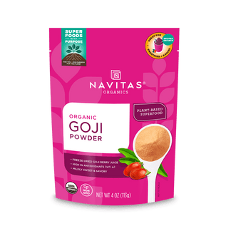 Navitas Organics 4oz. Goji Berry Powder front of bag