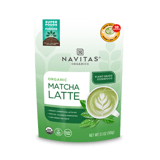 Navitas Organics 3.1 oz Matcha Latte Mix front of bag