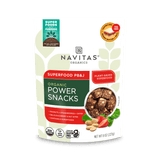 Navitas Organics 8oz Superfood PB&J Power Snacks front of bag.