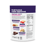Navitas Organics Superfood+ Trail Mix Antioxidant Blend packaging with nutritional information on a blank background