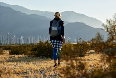 A woman jogging outdoors