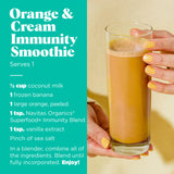 Orange & Cream Immunity Smoothie Recipe made with Navitas Organics Superfood+ Immunity Blend