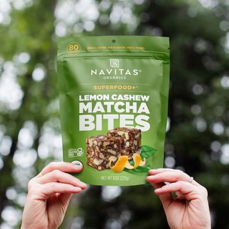 Superfood+ Lemon Cashew Matcha BITES lifestyle image