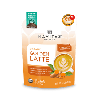 Navitas Organics 3.1oz Golden Latte front of bag