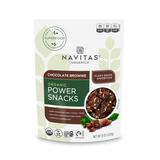 Navitas Organics Chocolate Brownie Power Snacks package on a white background