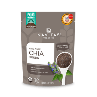 Navitas Organics Chia Seeds 8 oz front of bag