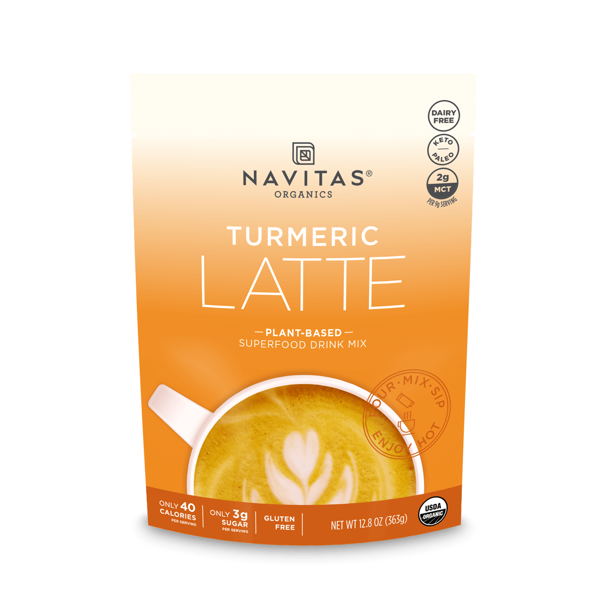 Resignation chap honning Instant Turmeric Latte Mix with MCT Oil | Navitas Organics