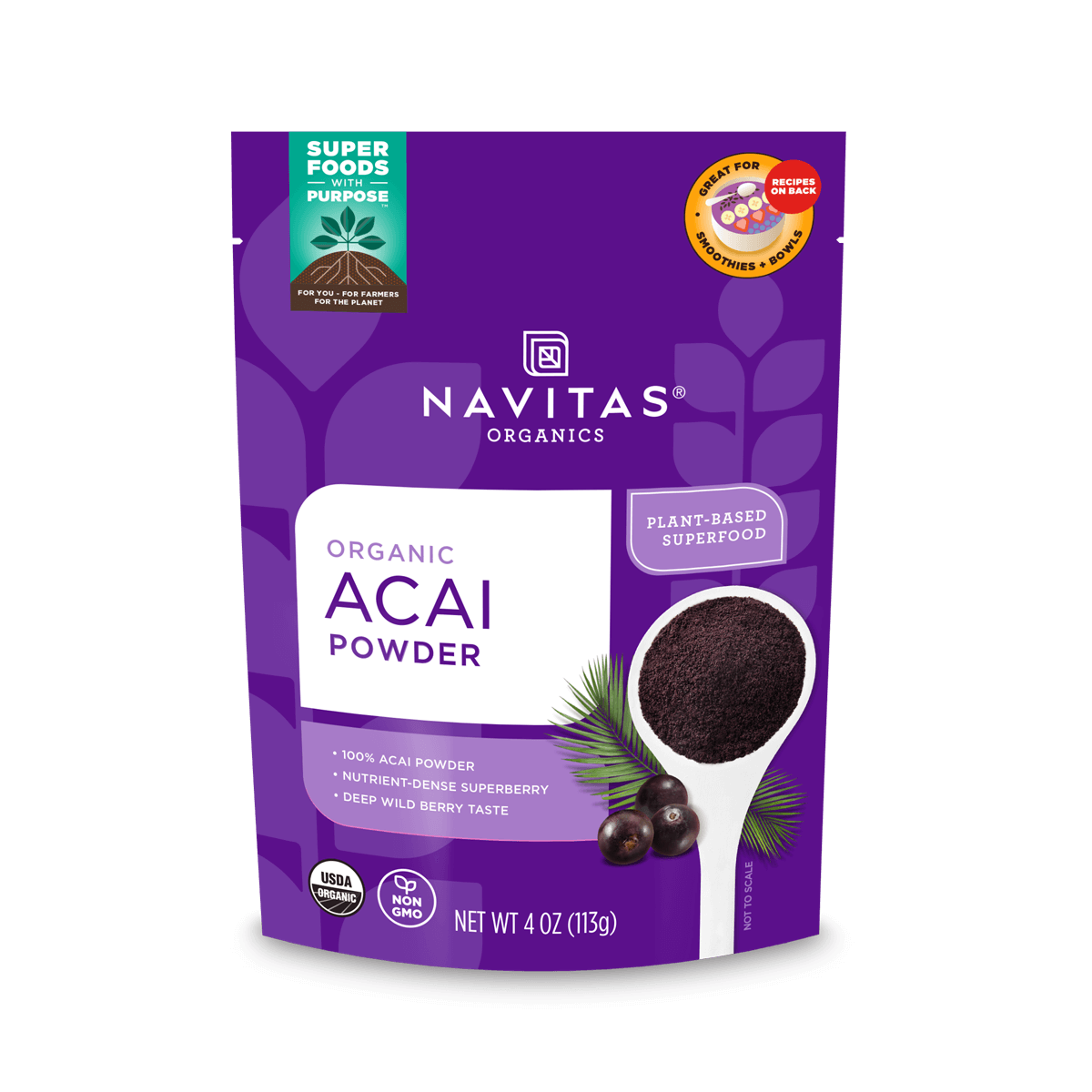 Organic Acai Berry Powder Navitas Organics