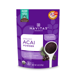 Navitas Organics Acai Powder 4 oz front of bag
